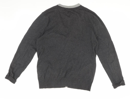 Burton Men’s Black Cardigan, M, Cotton Blend