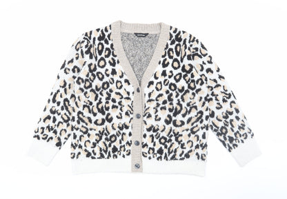 Kaleidoscope Women's Multicoloured Leopard Cardigan Size 16