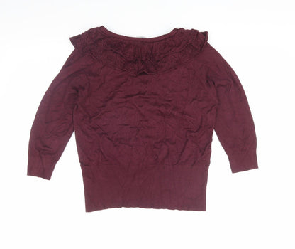 Womens UK Size 16 Marks and Spencer Red Cardigan Jumper