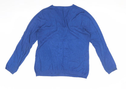 Womens UK Size 12 John Lewis Blue Pullover Jumper