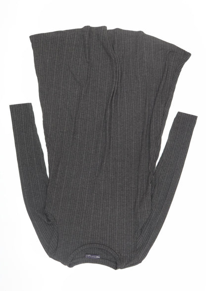 Marks and Spencer Grey Shift Dress, Size 12, Long Sleeve