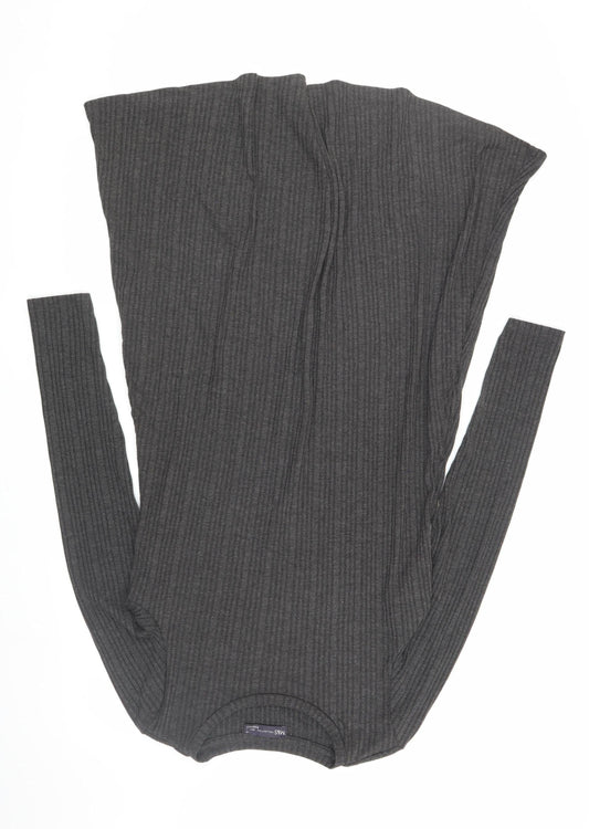 Marks and Spencer Grey Shift Dress, Size 12, Long Sleeve