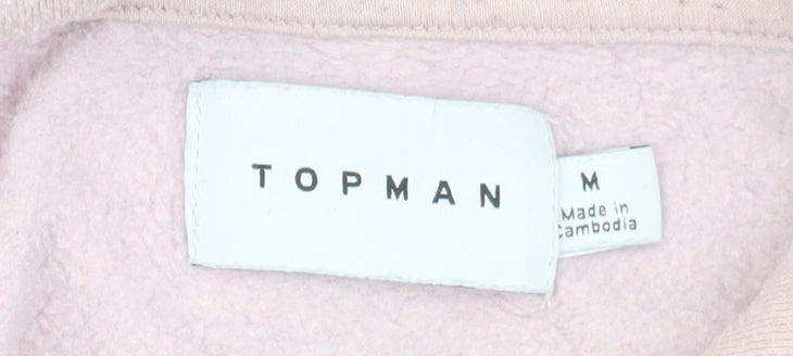 Topman Men's Ivory Pullover Hoodie M