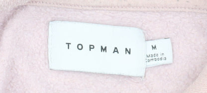 Topman Men's Ivory Pullover Hoodie M