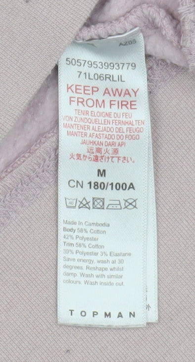 Topman Men's Ivory Pullover Hoodie M