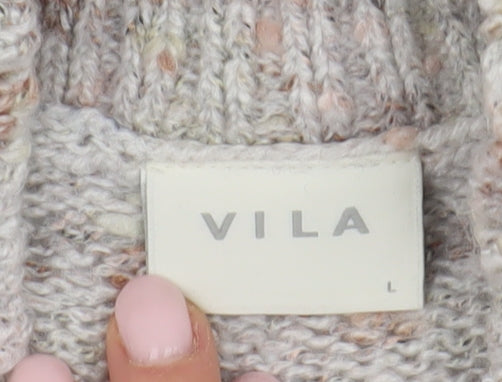 Womens UK Size L VILA Multicoloured Pullover Jumper