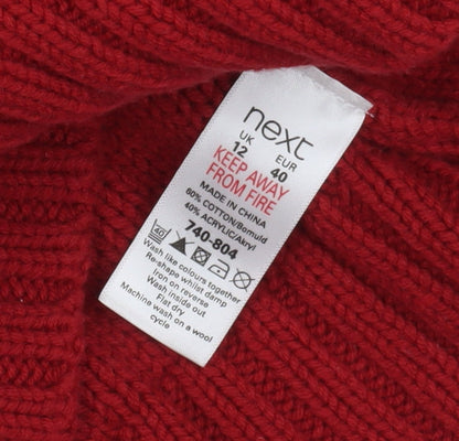 Womens UK Size 12 NEXT Red Pullover Jumper