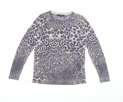 Womens UK Size 10 NEXT Purple Jersey Blouse