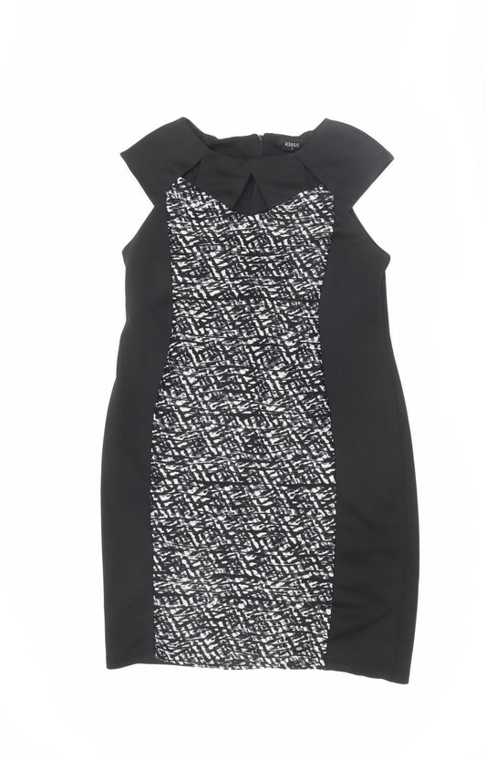 Klass Women's Black Sheath Dress Size 14, Party Chic
