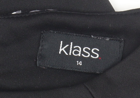 Klass Women's Black Sheath Dress Size 14, Party Chic
