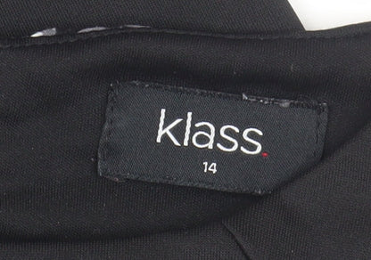 Klass Women's Black Sheath Dress Size 14, Party Chic