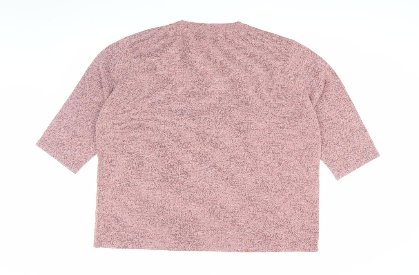 Damart Women's Pink Embroidered Pullover Jumper, Size 26