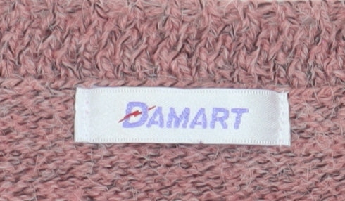 Damart Women's Pink Embroidered Pullover Jumper, Size 26