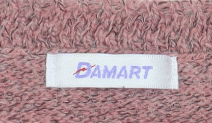 Damart Women's Pink Embroidered Pullover Jumper, Size 26