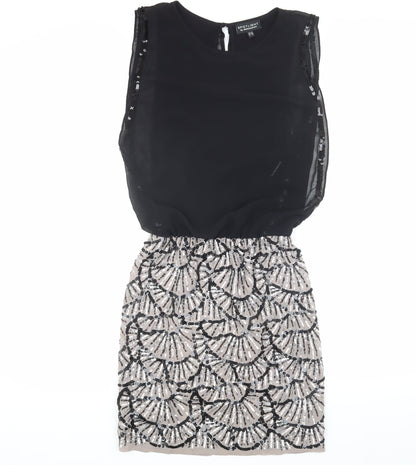 Spotlight by Warehouse Black Sequin Women's Dress Size 6