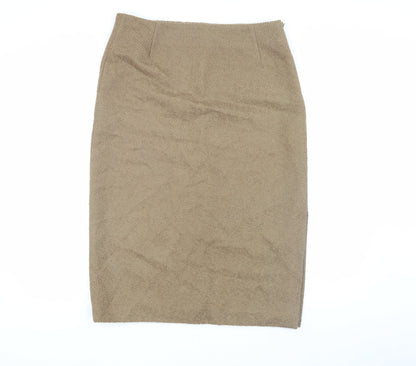 Annette Görtz Women's Beige Wool Pencil Skirt, Size 10