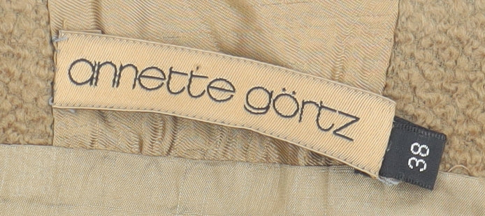 Annette Görtz Women's Beige Wool Pencil Skirt, Size 10