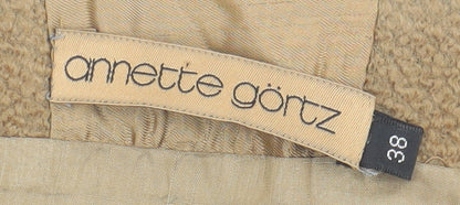 Annette Görtz Women's Beige Wool Pencil Skirt, Size 10