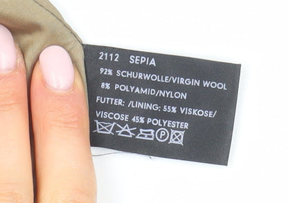 Annette Görtz Women's Beige Wool Pencil Skirt, Size 10