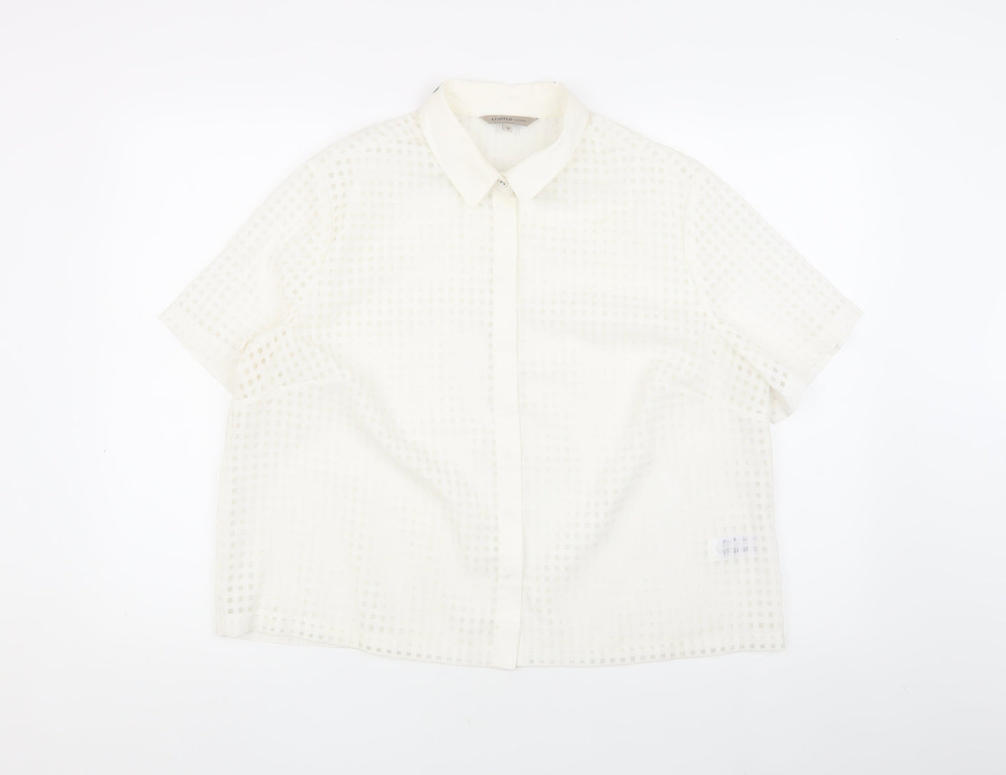 Womens UK Size 18 Marks and Spencer Ivory Basic Button-Up