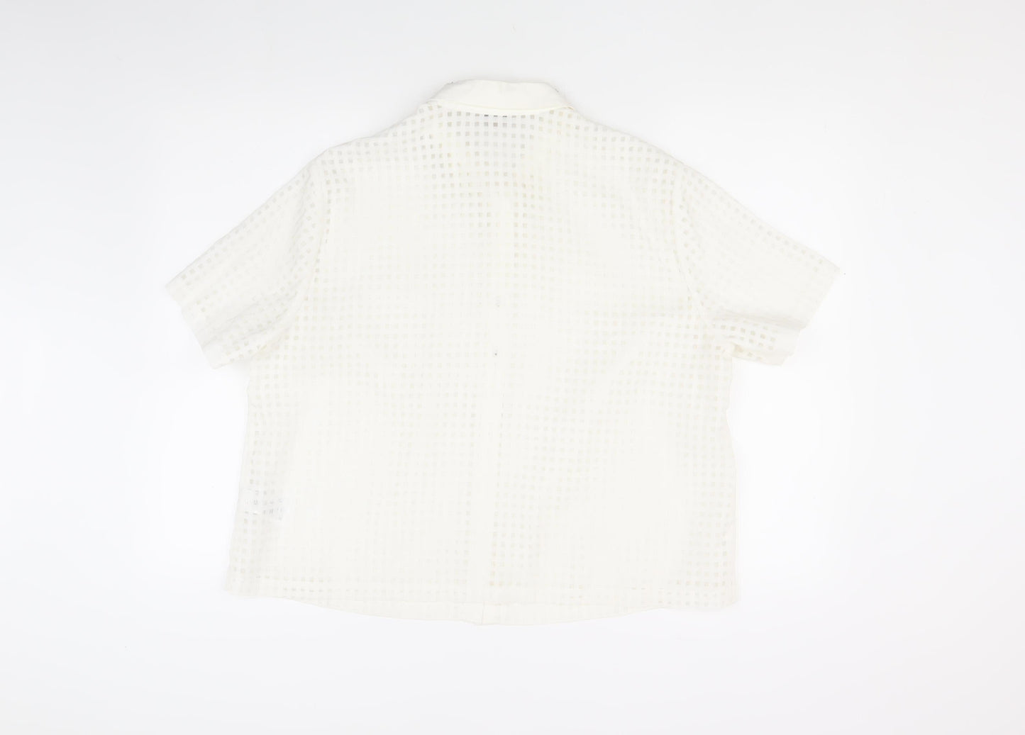 Womens UK Size 18 Marks and Spencer Ivory Basic Button-Up