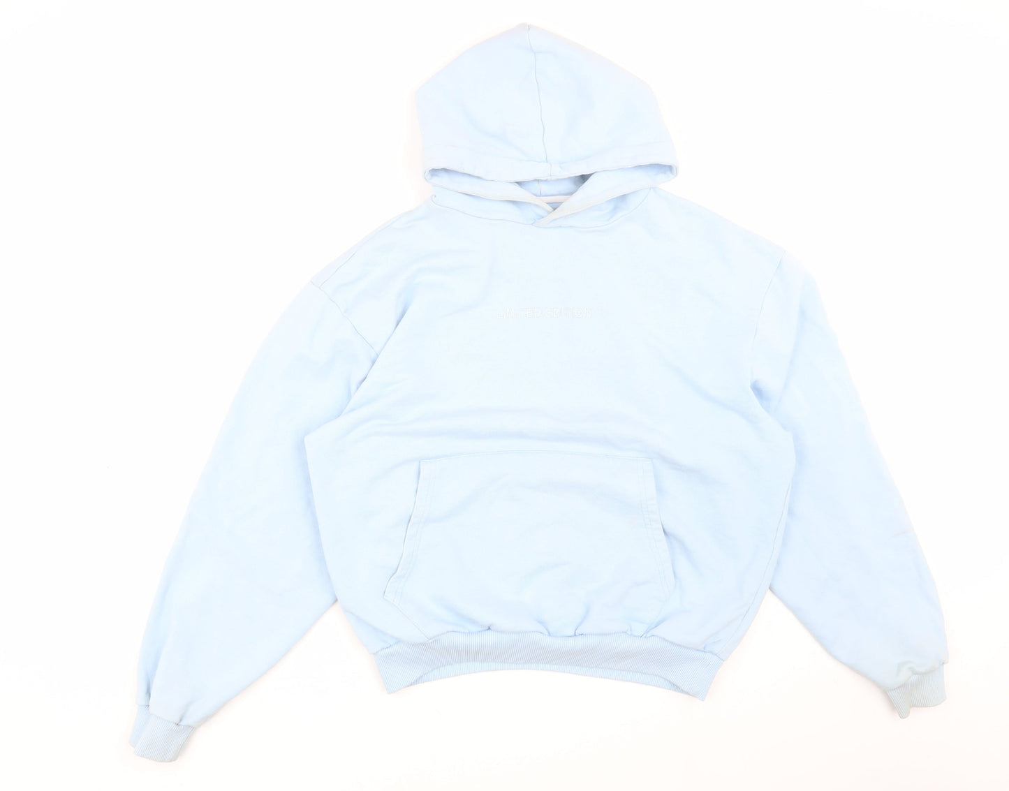 Mens UK Size M boohooMAN Blue Pullover Hoodie