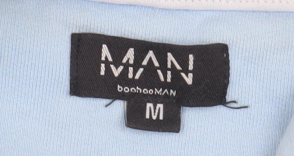 Mens UK Size M boohooMAN Blue Pullover Hoodie