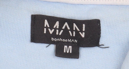 Mens UK Size M boohooMAN Blue Pullover Hoodie