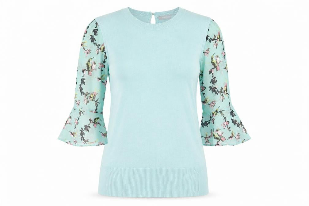 Womens UK Size XS Oasis Blue Basic Blouse