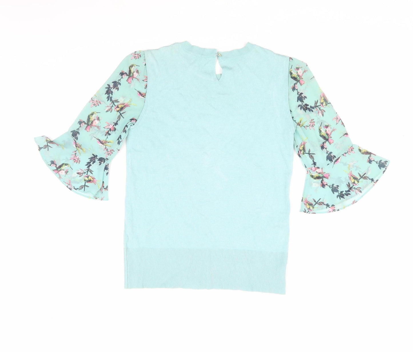 Womens UK Size XS Oasis Blue Basic Blouse