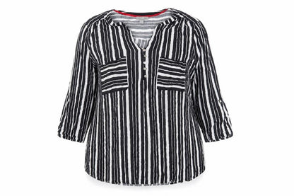 Womens UK Size 16 C&A Black Tunic Blouse