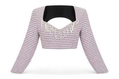 Womens UK Size M Bershka Multicoloured Cropped Blouse