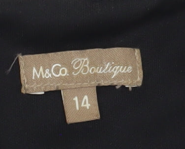 M&Co Boutique Women's Black Ivory Check Sheath Dress Size 14