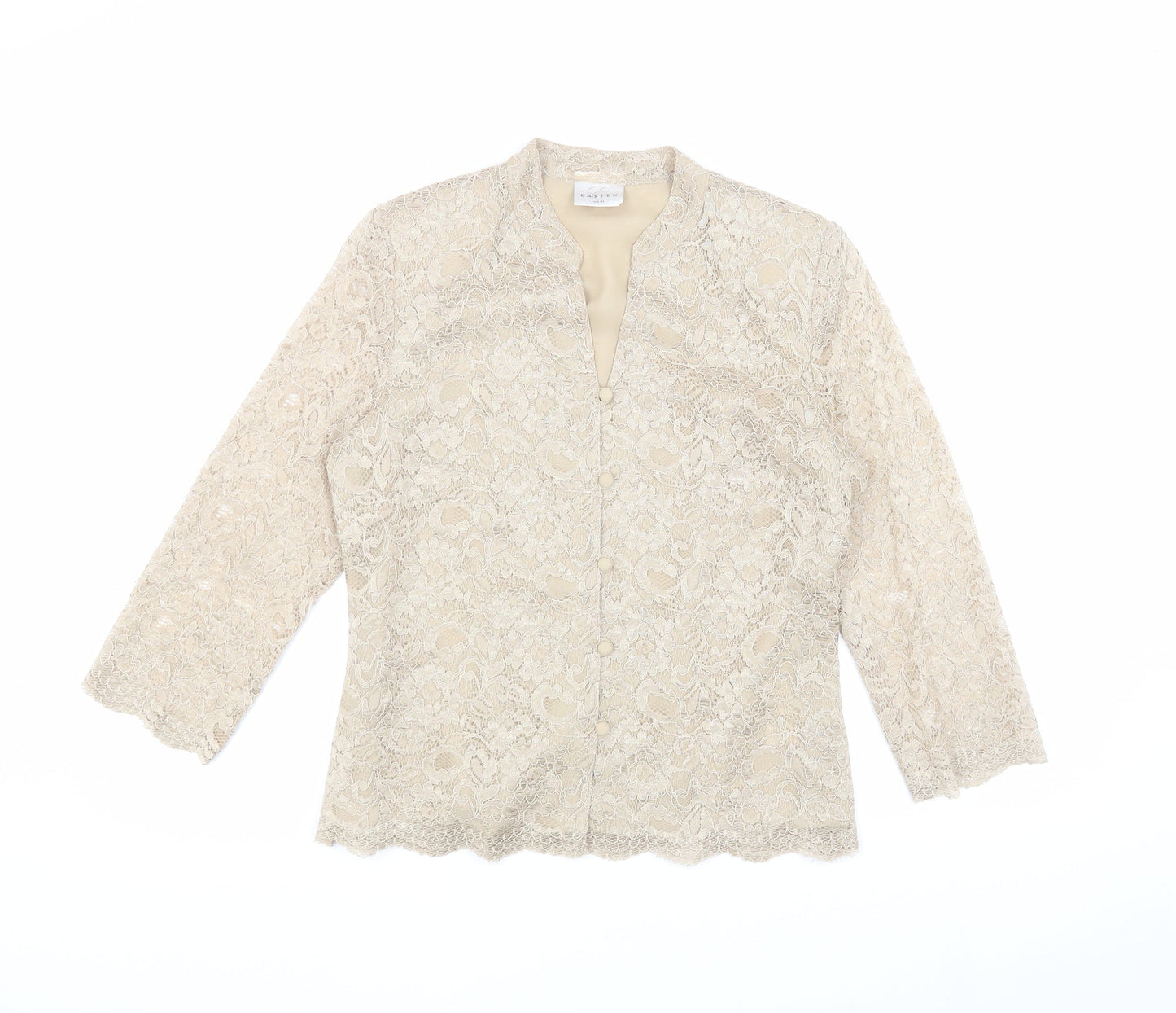 Womens UK Size 10 Eastex Beige  Blouse