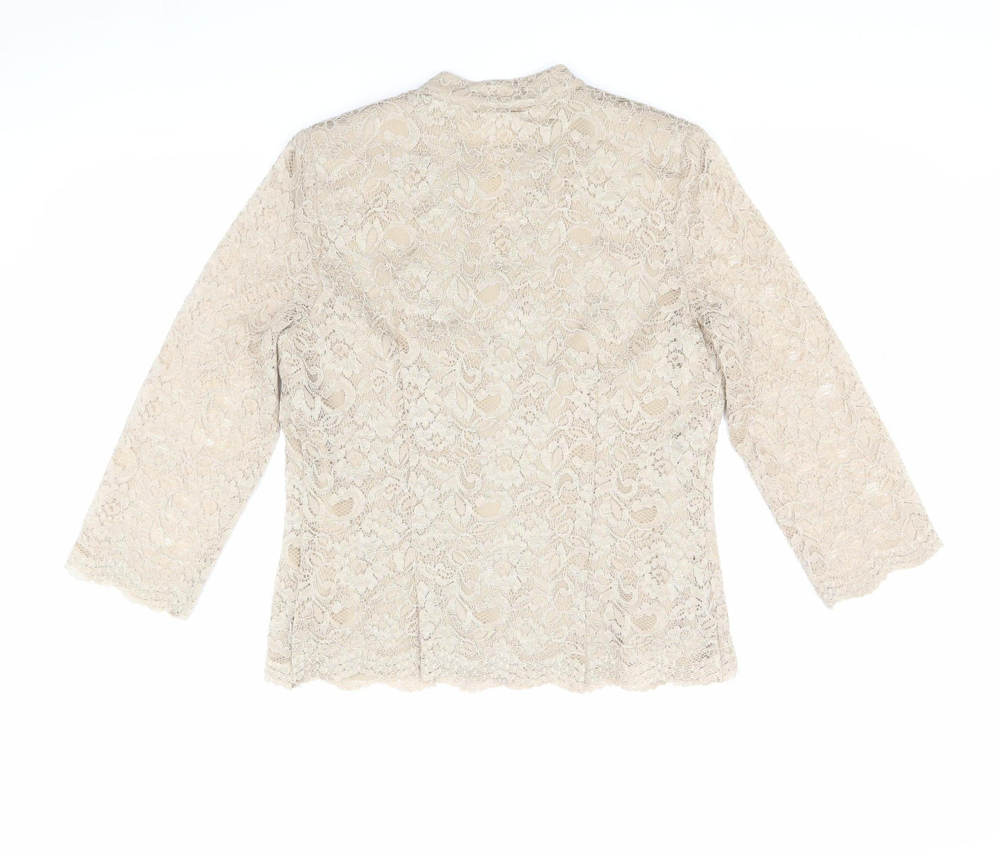 Womens UK Size 10 Eastex Beige  Blouse