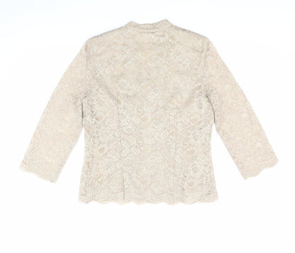 Womens UK Size 10 Eastex Beige  Blouse