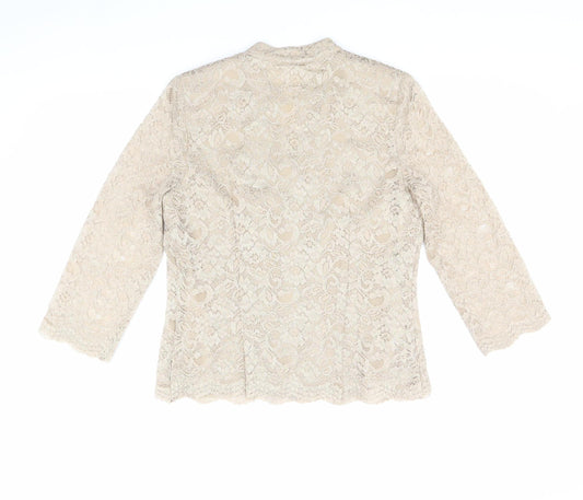 Womens UK Size 10 Eastex Beige  Blouse