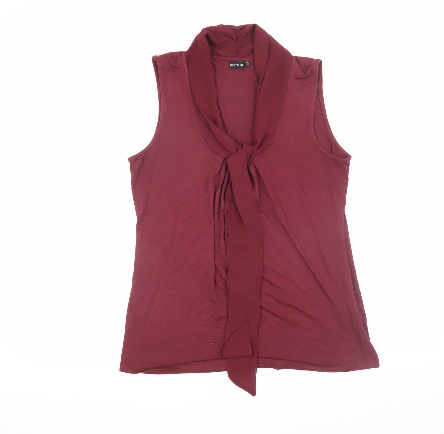 Womens UK Size 12-14 Bodyflirt Red Basic Blouse