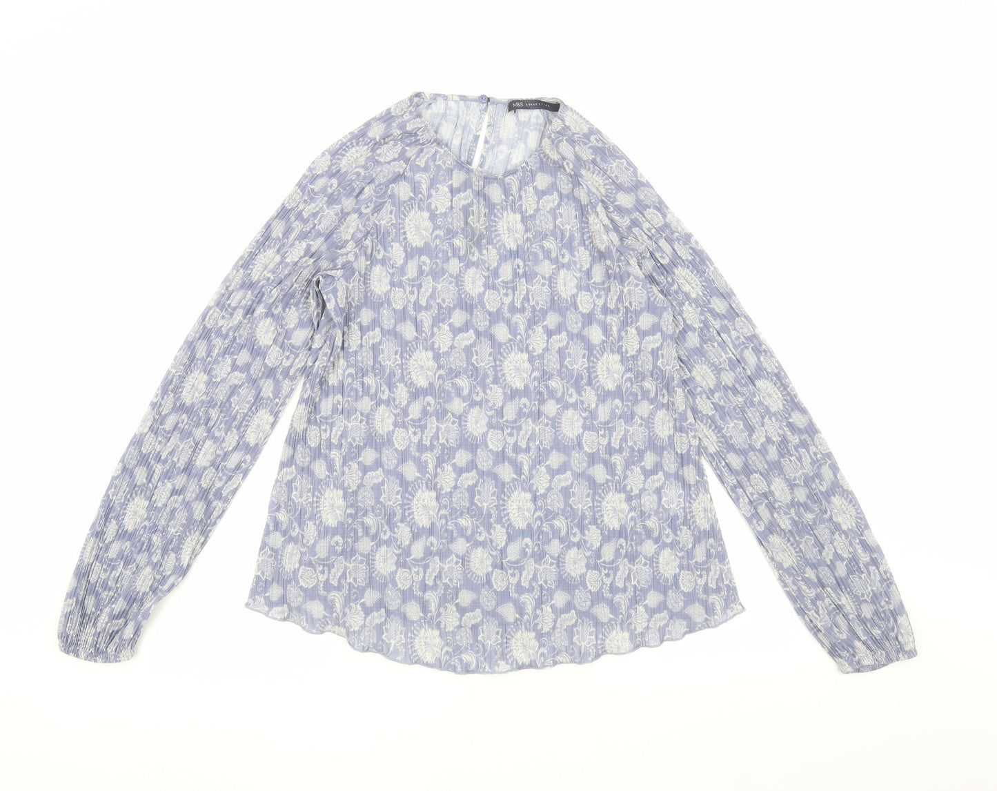 Womens UK Size 12 Marks and Spencer Blue  Blouse