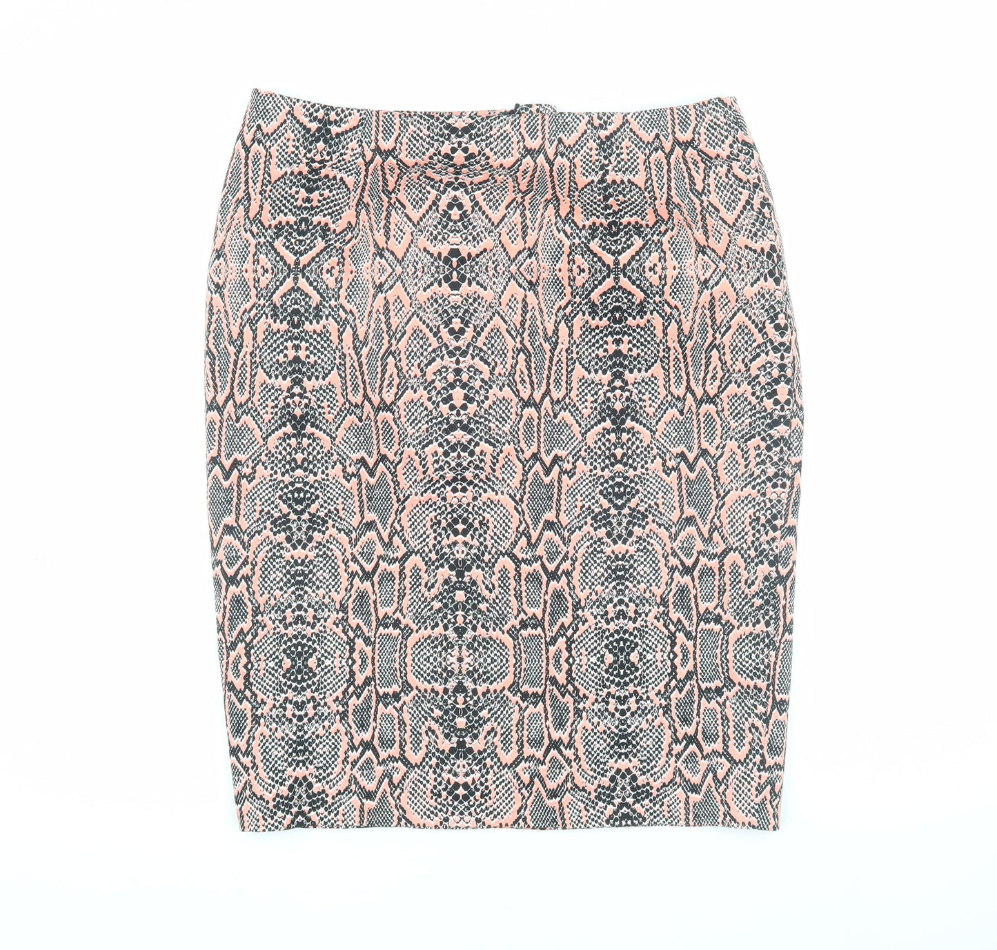 Marks & Spencer Women's Orange Animal Print Skirt, Size 14