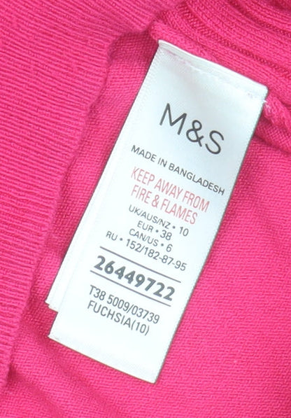 Marks and Spencer Women’s Pink Jersey Blouse Size 10