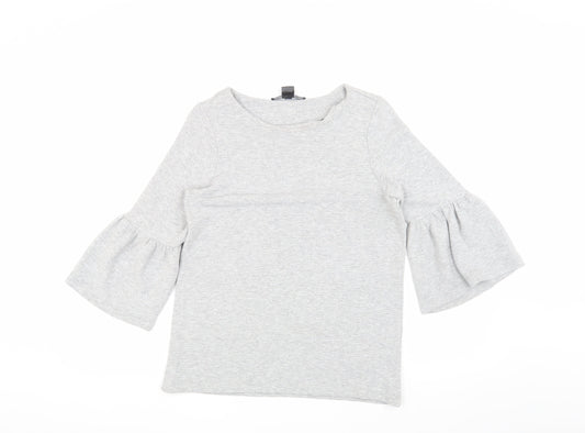 French Connection Women's Grey Blouse - Size S, Casual Fit