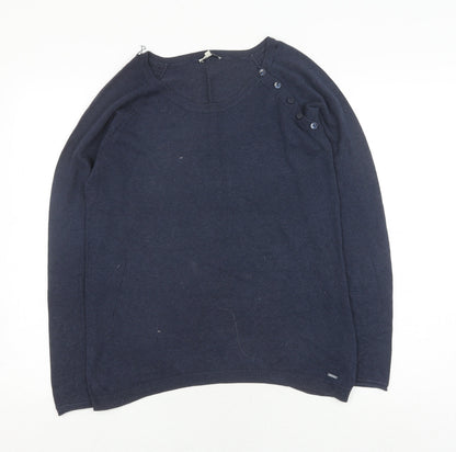 Womens UK Size L TOM TAILOR Blue Pullover Jumper