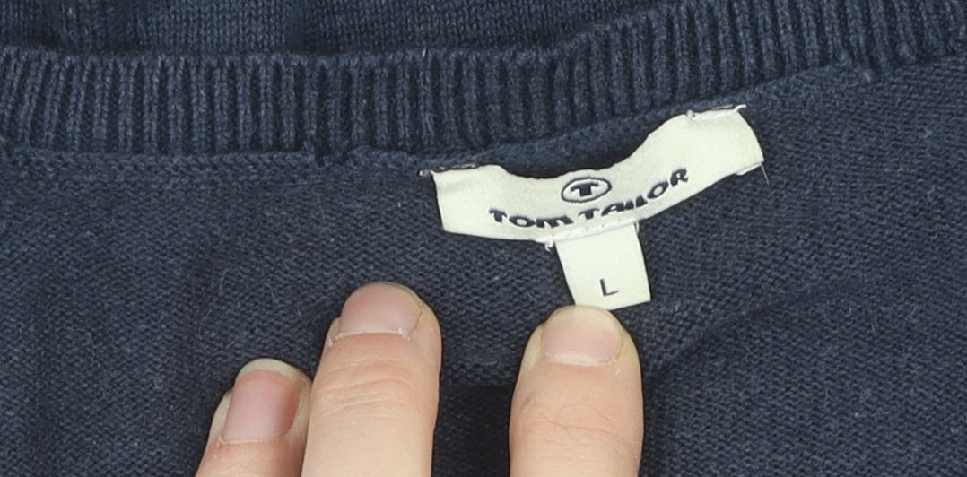 Womens UK Size L TOM TAILOR Blue Pullover Jumper