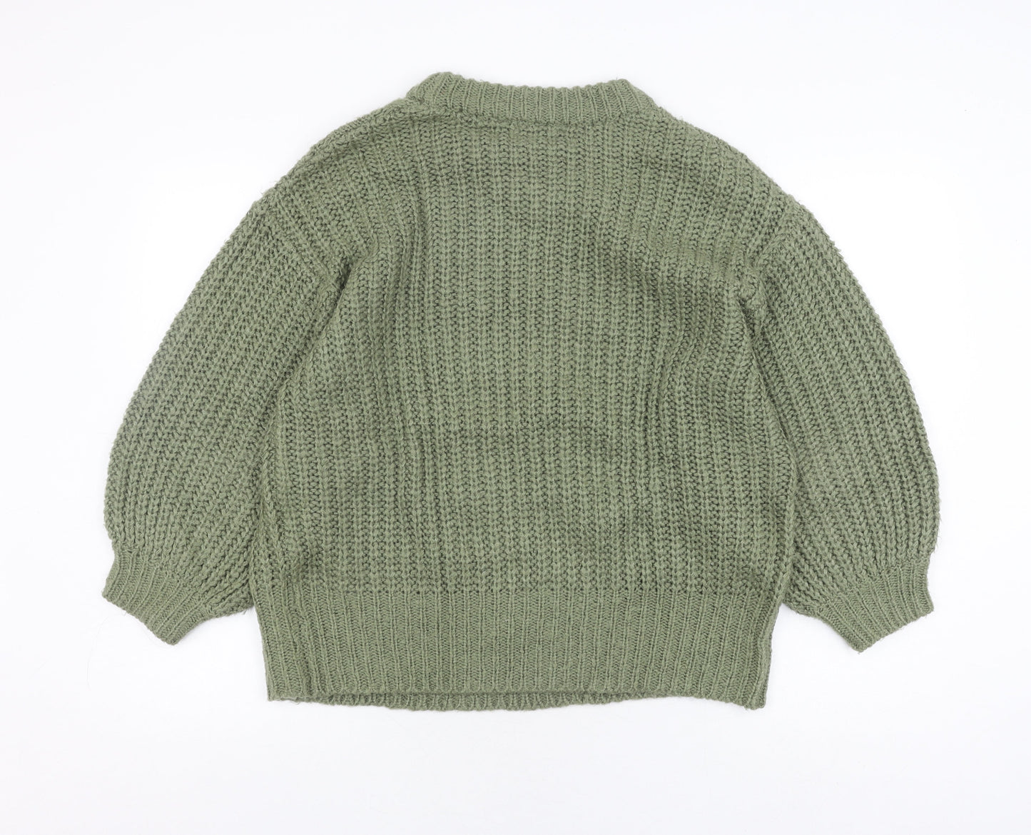 Womens UK Size S Brave Soul Green Pullover Jumper