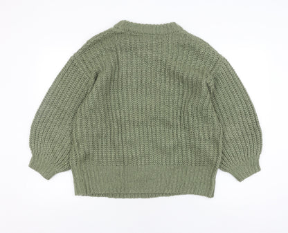 Womens UK Size S Brave Soul Green Pullover Jumper
