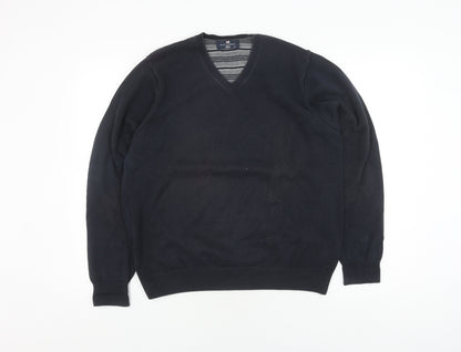 Marks and Spencer Men's Blue V-Neck Pullover Jumper M