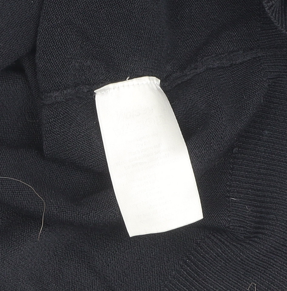 Wolsey Men's Black XL V-Neck Wool Pullover Jumper