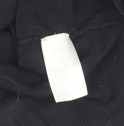 Wolsey Men's Black XL V-Neck Wool Pullover Jumper