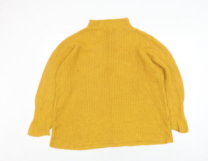 Damart Women's Yellow High Neck Pullover Jumper Size L